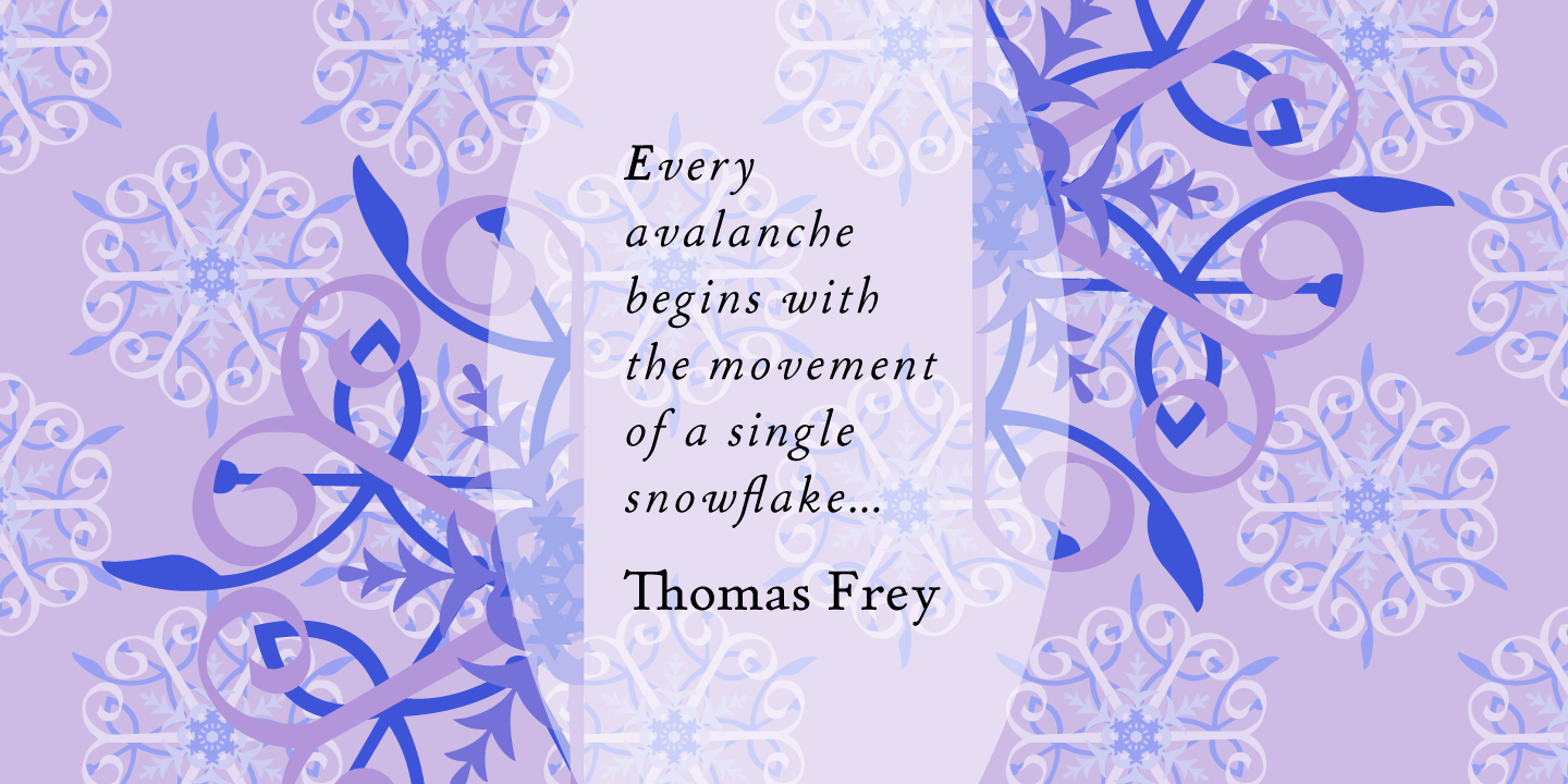 Example font P22 Snowflakes #2